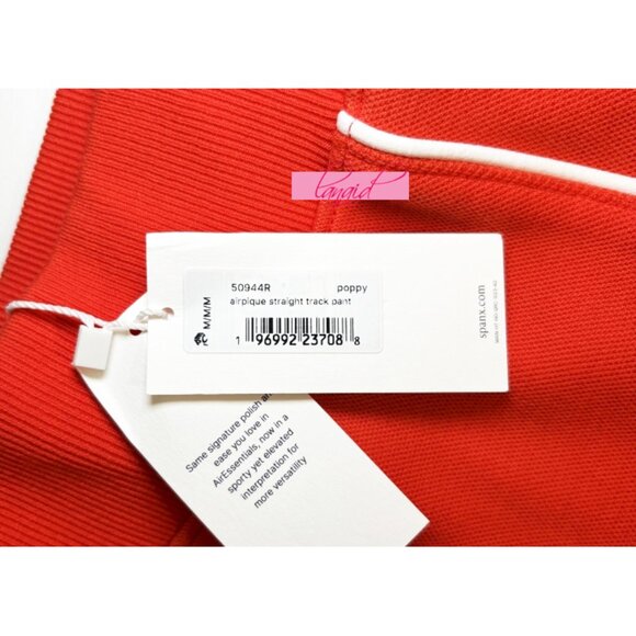 Spanx AirEssentials Pique Straight Leg Track Pants Poppy High-Rise Waist Joggers - Picture 6 of 9